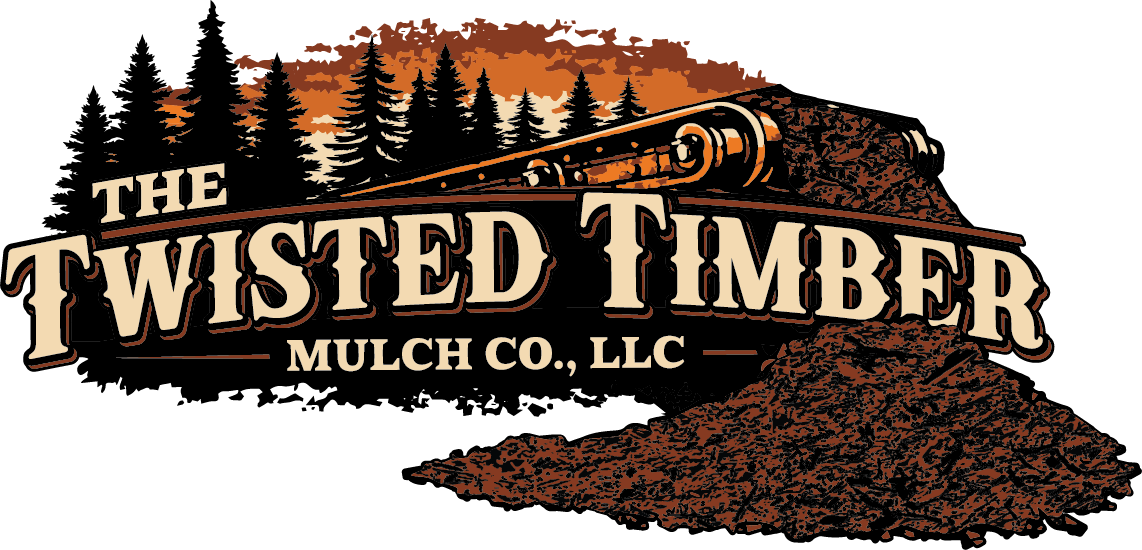 Twisted timber full logo darker brown and black
